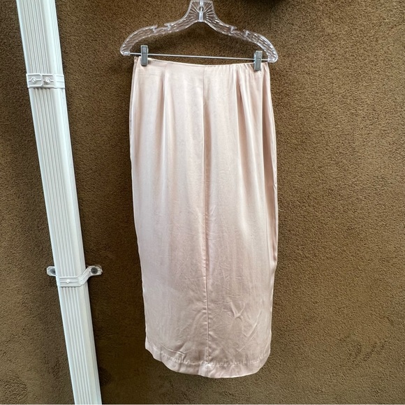 ASTR Robin Tie Waist Cutout Midi Skirt Khaki M - Picture 10 of 12